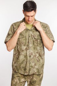 Kısa Kollu Kara Kuvvetleri Yeni Kamuflaj Renkli Taktik Gömlek Short Sleeve Camouflage
