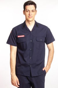 Jandarma Asayiş Kısa Kollu Lacivert Renkli Rengi Solmayan Orjinal Taktik Gömlek