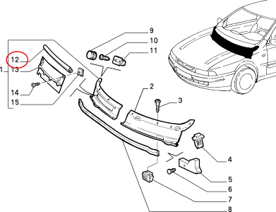 ÖN CAM IZGARA KAPAK FİTİLİ MAREA BRAVA 71711265--46464144