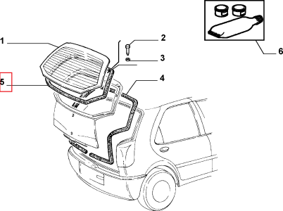 BAGAJ CAM LASTİĞİ FİTİL 02-- PALİO 46810771