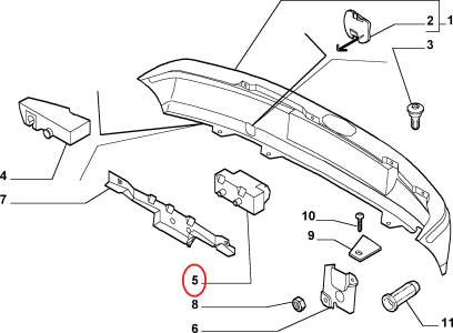 ARKA TAMPON ORTA DARBE EMİCİ TAKOZ 02-- PALİO 46753718