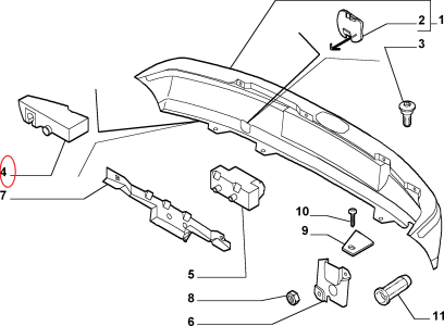 SAĞ ARKA TAMPON DARBE EMİCİ TAKOZ 02-- PALİO 46753692