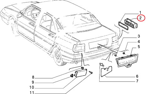 BAGAJ YAN HAVA TAHLİYE KUTUSU IZGARA ALFA 155 TEMPRA 7624141