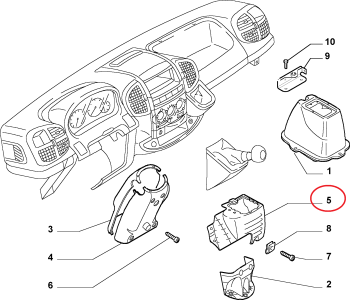 VİTES KONSOLU 02--06 DUCATO2 BOXER2 JUMPER2 735397520 8226.CC