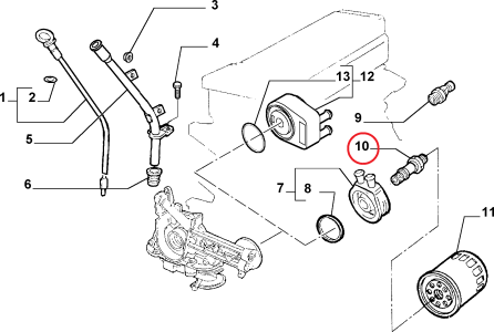 YAĞ SOĞUTUCU MANŞONU 1,9 DOBLO 46815960