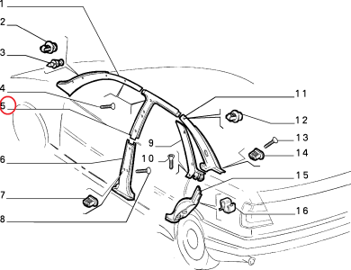 SOL KAPI ORTA DİREK ÜST KAPLAMASI TEMPRA TİPO 92518049 98803431