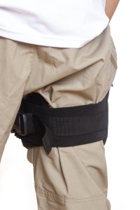 Sağ El Siyah Renk Lastikli Klipsli Tek Bağlantılı Airsoft Palaskaya Kemere Geçirmeli impertex Bacak Silah Kılıfı