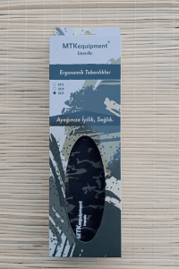 Kamuflaj Renkli Ortopedik Memory Foam Ayakkabı Tabanlığı Natural Kemer Destekli iç Ayakkabı Tabanlık