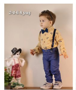 Gömlek pantolon Askılı pafyonlu takım