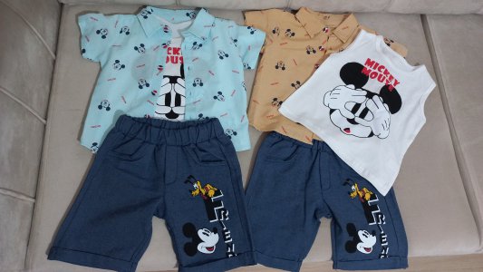 Erkek çocuk Gömlek Şort sıfır kollu takim