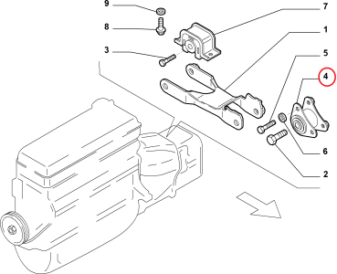 MOTOR ŞANZUMAN ALT TAKOZU 94--01 DUCATO BOXER JUMPER 1310575080