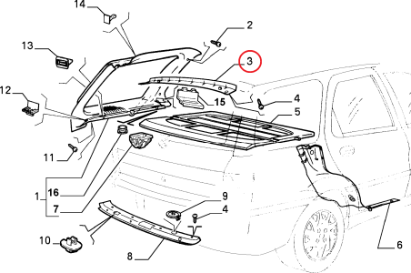 (KUSURLU) TAVAN ARKA KAPLAMASI PALİO SW WEEKEND 716743631