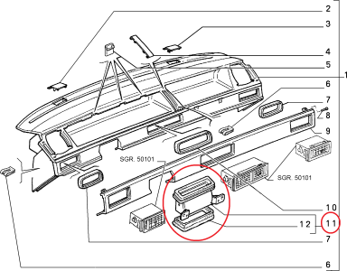 ORJİNAL TORPİDO ORTA IZGARA İÇ HAVA KANALI TEMPRA TİPO 7620245