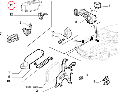 MOTOR İÇİ MUHAFAZA BAKALİTİ 2.0 20V MAREA BRAVA BRAVO 60617921