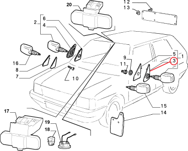 ORJİNAL DIŞ AYNA BAĞLANTI KAPAĞI SOL UNO 5950074
