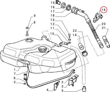 ORJİNAL BENZİN DEPO DOLUM BORUSU BRAKETİ UNO 7536105