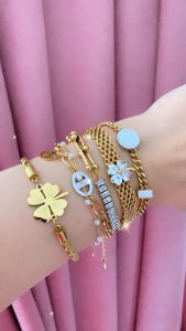 Zincir taşlı bileklik