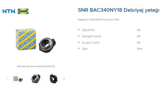 DEBRİYAJ RULMANI CLIO KANGO MEGANE 1.4 1.6  7700102781