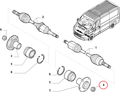 ÖN TEKER AKS SOMUNU DUCATO BOXER JUMPER 1328030080