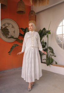 kadın tesettür  etekli takım