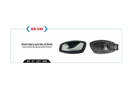 SOL ÖN ARKA KAPI İÇ AÇMA KOLU ( Krom ) FLUENCE - CLIO4 826733790R