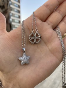 Yıldız zirkon taş kolye