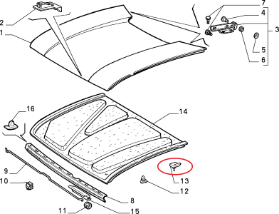 YAN SÜRGÜLÜ KAPI ÜST KİLİT KARŞILIĞI 94--06 DUCATO BOXER JUMPER 7692943