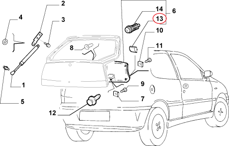 BAGAJ KAPAĞI İÇ KAPLAMA TAKOZU PALİO -- PALİO WEEKEND 46514920