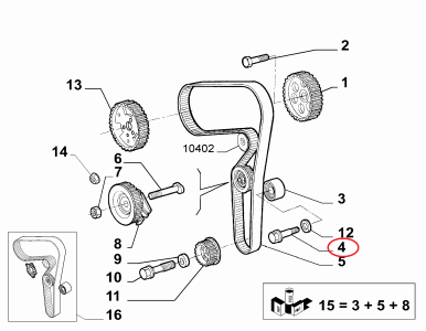 TRİGER SABİT GERGİ CİVATASI 1,9 DOBLO 46464329