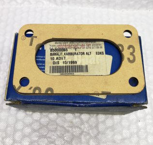 WEBER KARBÜRATÖR ALT BAKALİTİ CONTALI TOFAŞ DOĞAN ŞAHİN KARTAL 85000065