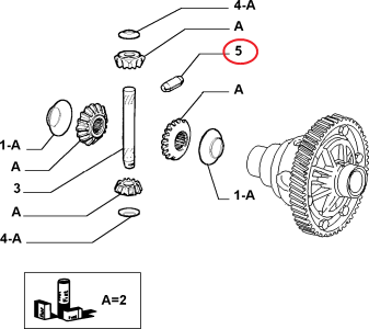 DEFRANSİYEL İSTAVROZ MİL PİMİ (KOPİLYA) TEMPRA PALİO DOBLO LINEA 13940670