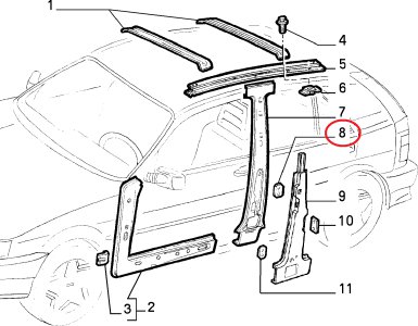 ORTA DİREK EMNİYET KEMER SACI ALT ALFA155 TEMPRA TİPO 7608073