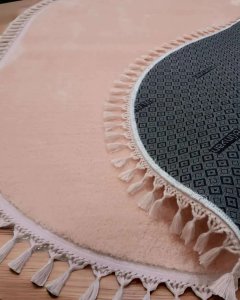 80x150+80x150+80x300 ölçülerde post pelüş kaymaz taban ponpon saçaklı