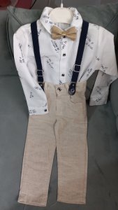 Erkek çocuk askılı papyonlu takim 6 yaş