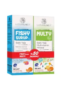 Natural Nest Fıshy Şurup Multy Şurup Balık Yağı 150 ml - 2 li