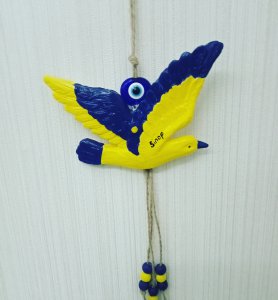 TARAFTAR MARTI DUVAR ASMA SÜSÜ SARI-LACİVERT