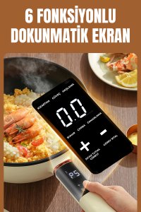 Çift Katlı Dijital Elektrikli Tencere 4.5 Litre 32 cm