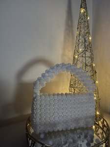 Böğürtlen boncuk çanta