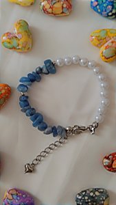 İnci Detaylı Doğal Taş Bileklik