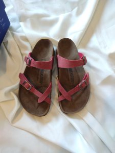 Birkenstock MAYARİ bayan terlik KIRMIZI SÜET