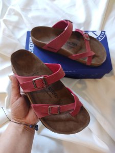 Birkenstock MAYARİ bayan terlik KIRMIZI SÜET