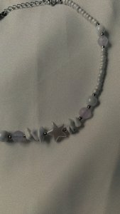 Yıldız & doğal taş detaylı kolye