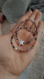 İnci ve Yıldız detaylı bileklik