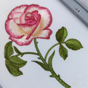 Rose in Bloom Machine Embroidery Design | Floral Embroidery Pattern 3 sizes