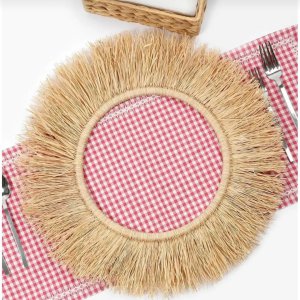 el emeği tasarım bohem  doğal rafya supla