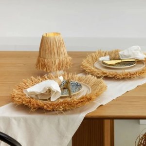 el emeği tasarım bohem  doğal rafya supla