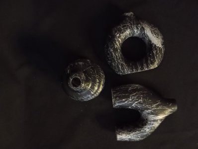 SİYAH VE GÜMÜŞ KARIŞIMI MERMER DESEN VAZO