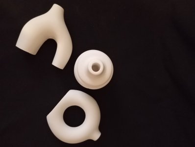 ELYAPIMI ÜÇLÜ DEKORATİF BEYAZ VAZO SETİ