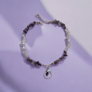 Ametist-Ay taşı kolye