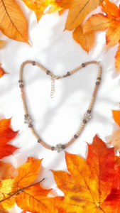 Çiçekli boncuk kolye